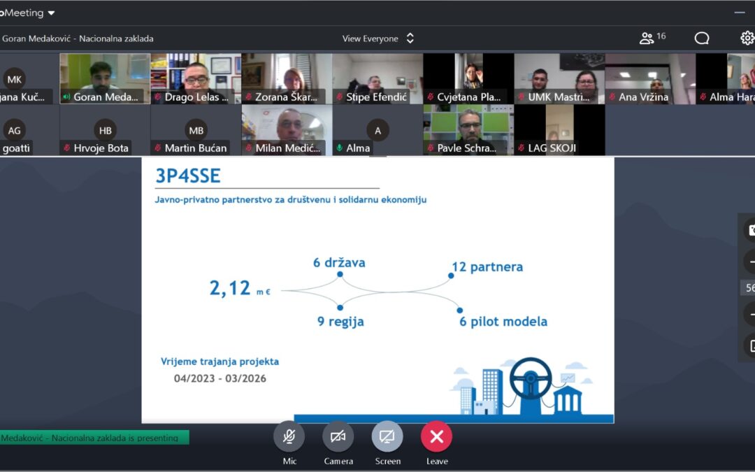 Local Policy Workshop – projekt 3P4SSE, radionica s dionicima u Republici Hrvatskoj