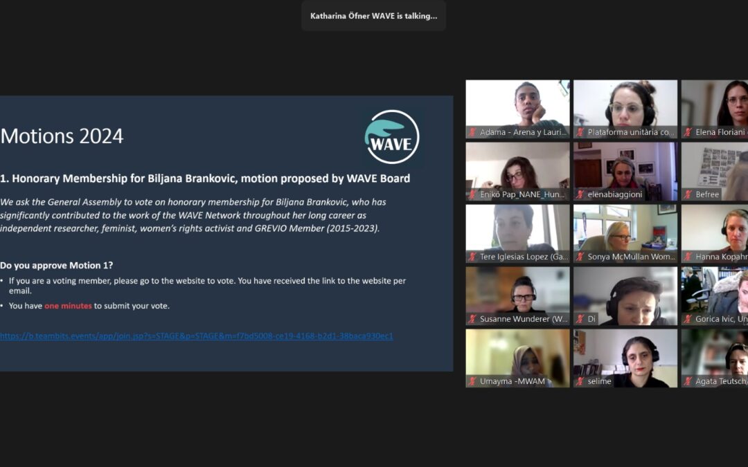 Izvanredna opća skupština Europske mreže protiv nasilja na ženama , WAVE