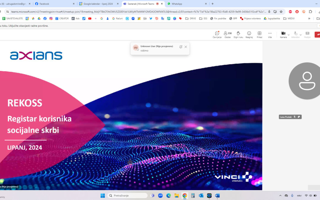 Aplikacija REKOSS – radionica za registrirane pružatelje socijalnih usluga
