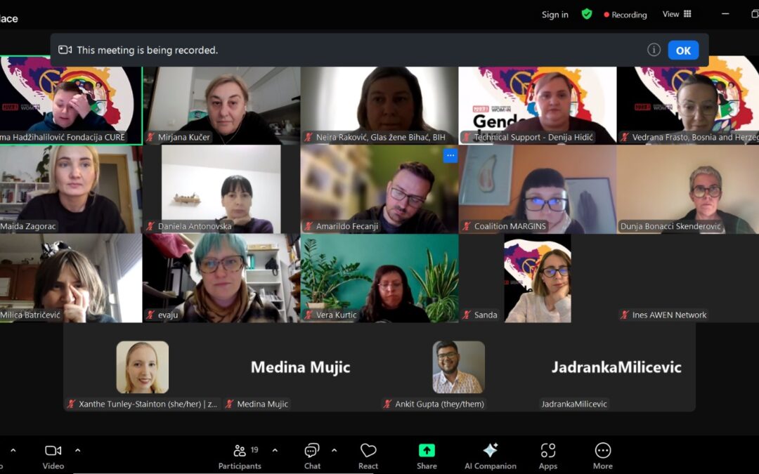 Održan virtualni sastanak Odbora za rodnu pravdu na Zapadnom Balkanu