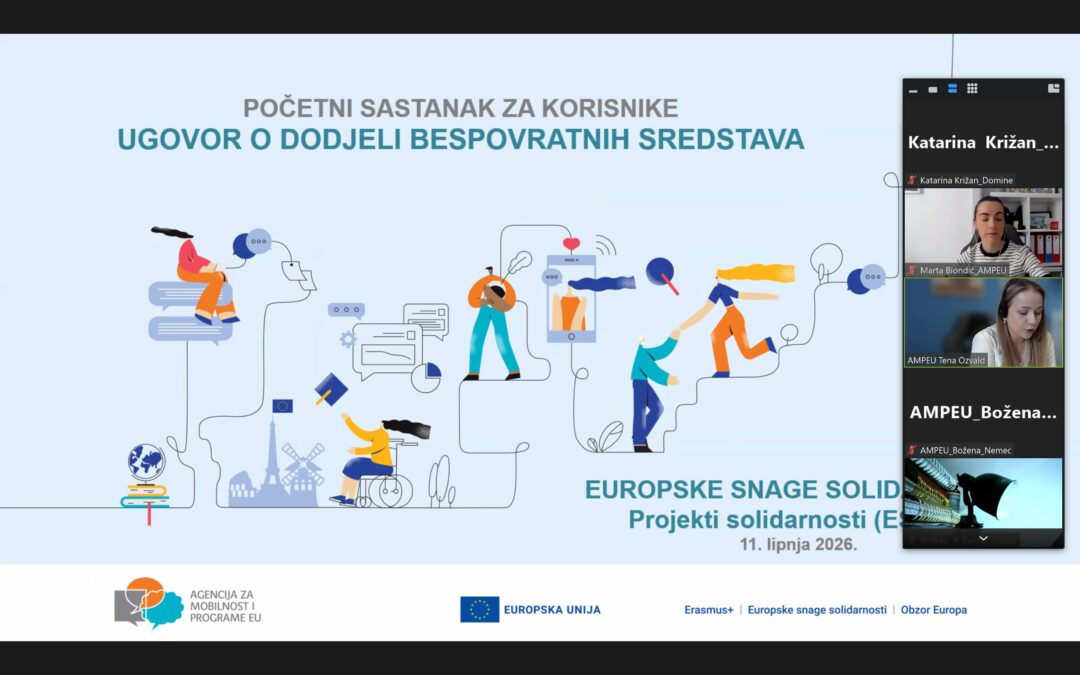 Provedba projekta ReFrame započela sudjelovanjem na početnom sastanku korisnika programa Europske snage solidarnosti